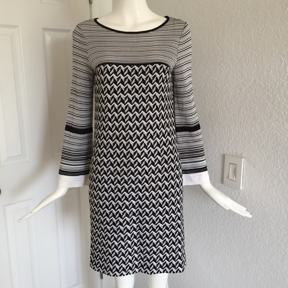 Missoni Black white shift dress